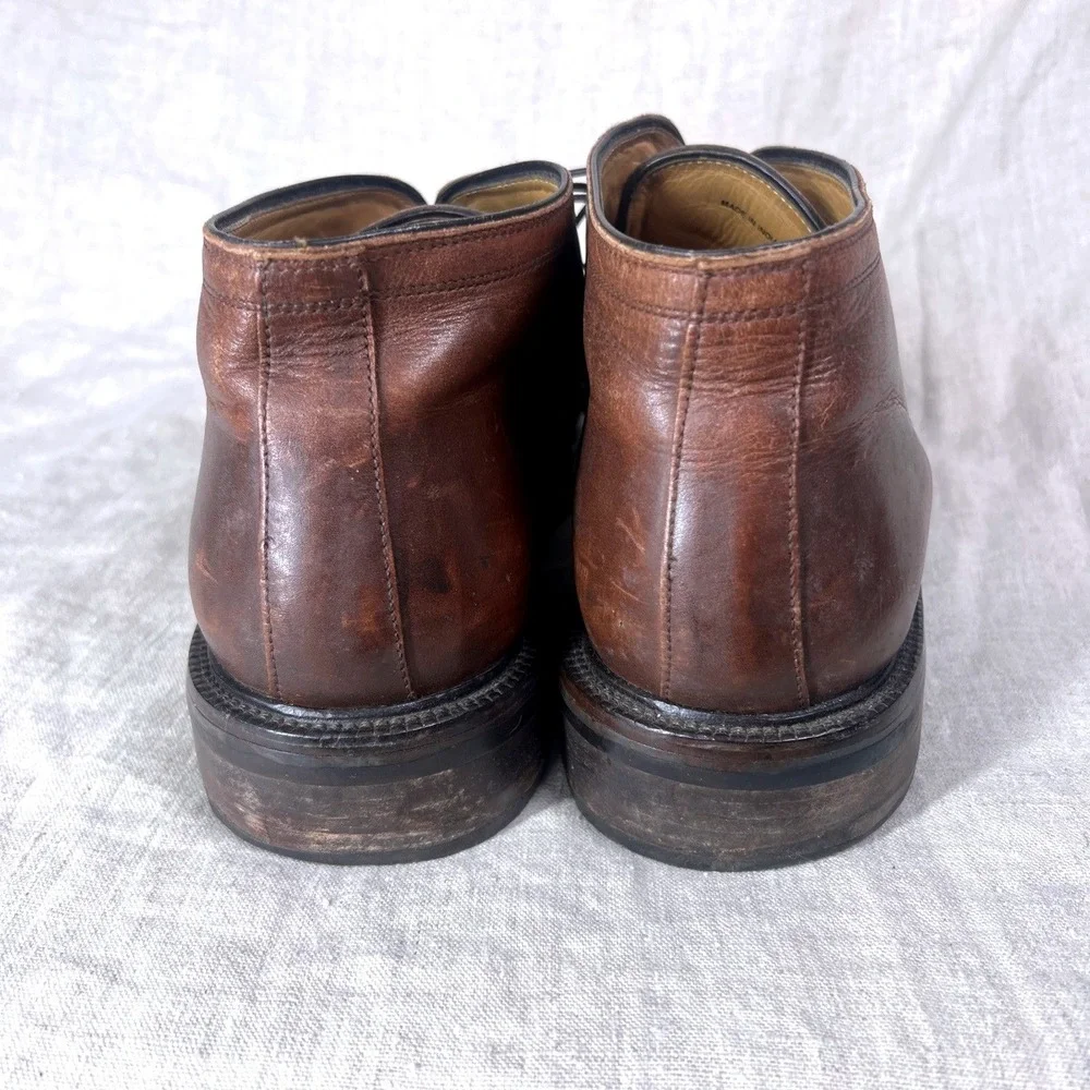 Cole Haan Mens 12 Short Boot Brown Tie‎ Up Ankle Boot Leather Brown 12
